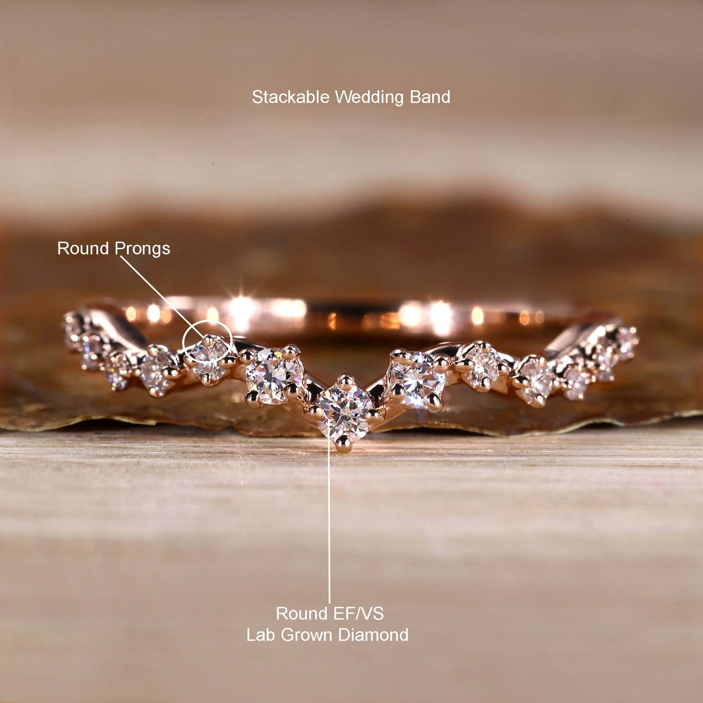 Tiara Lab Grown Diamond Wedding Band