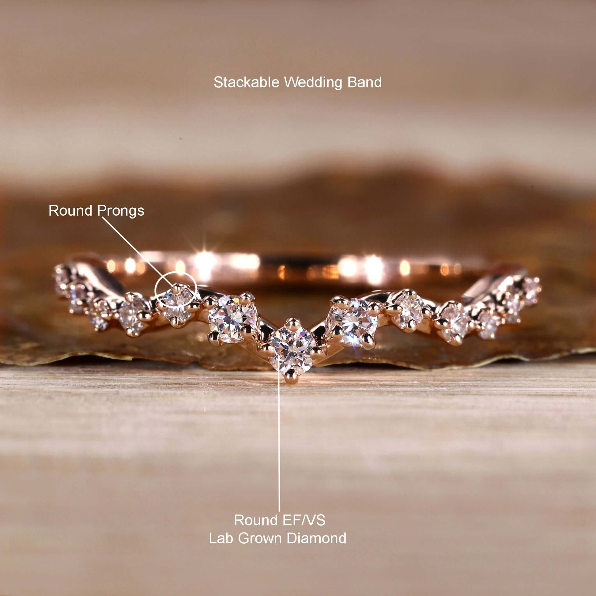 Tiara Lab Grown Diamond Wedding Band