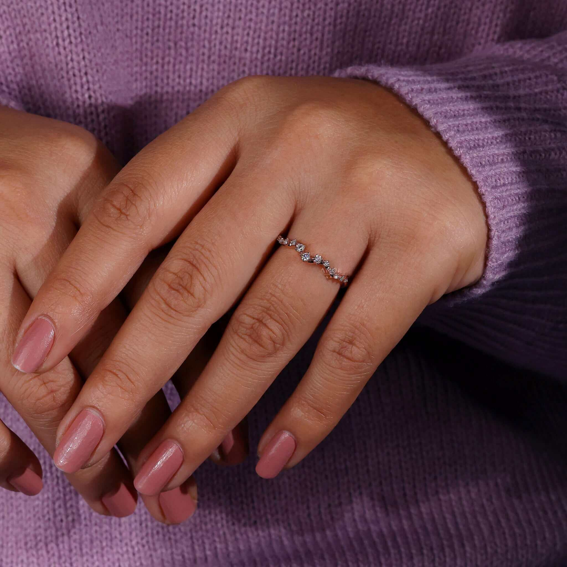 Tiara Lab Grown Diamond Wedding Band