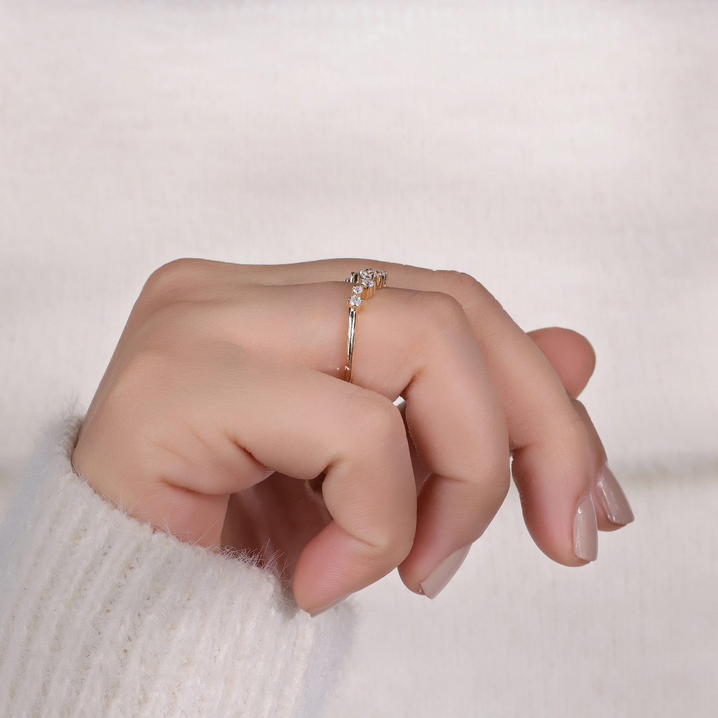 Tiara Wedding Band, Round Lab Created Diamond Wedding Band