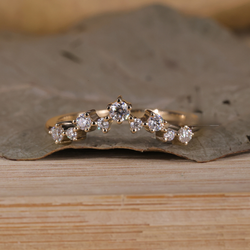 Tiara Wedding Band, Round Lab Created Diamond Wedding Band