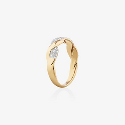Twist Ring with 1/5 Carat TW of Diamonds in 14kt Yellow Gold