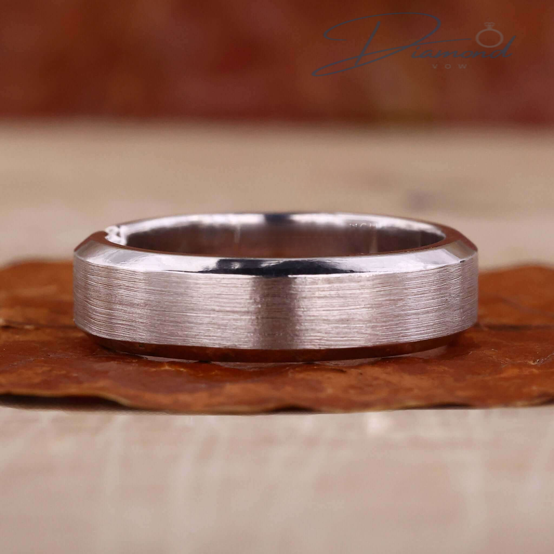 Baguette Cut Lab Grown Diamond Tension Set Mens Statement Ring