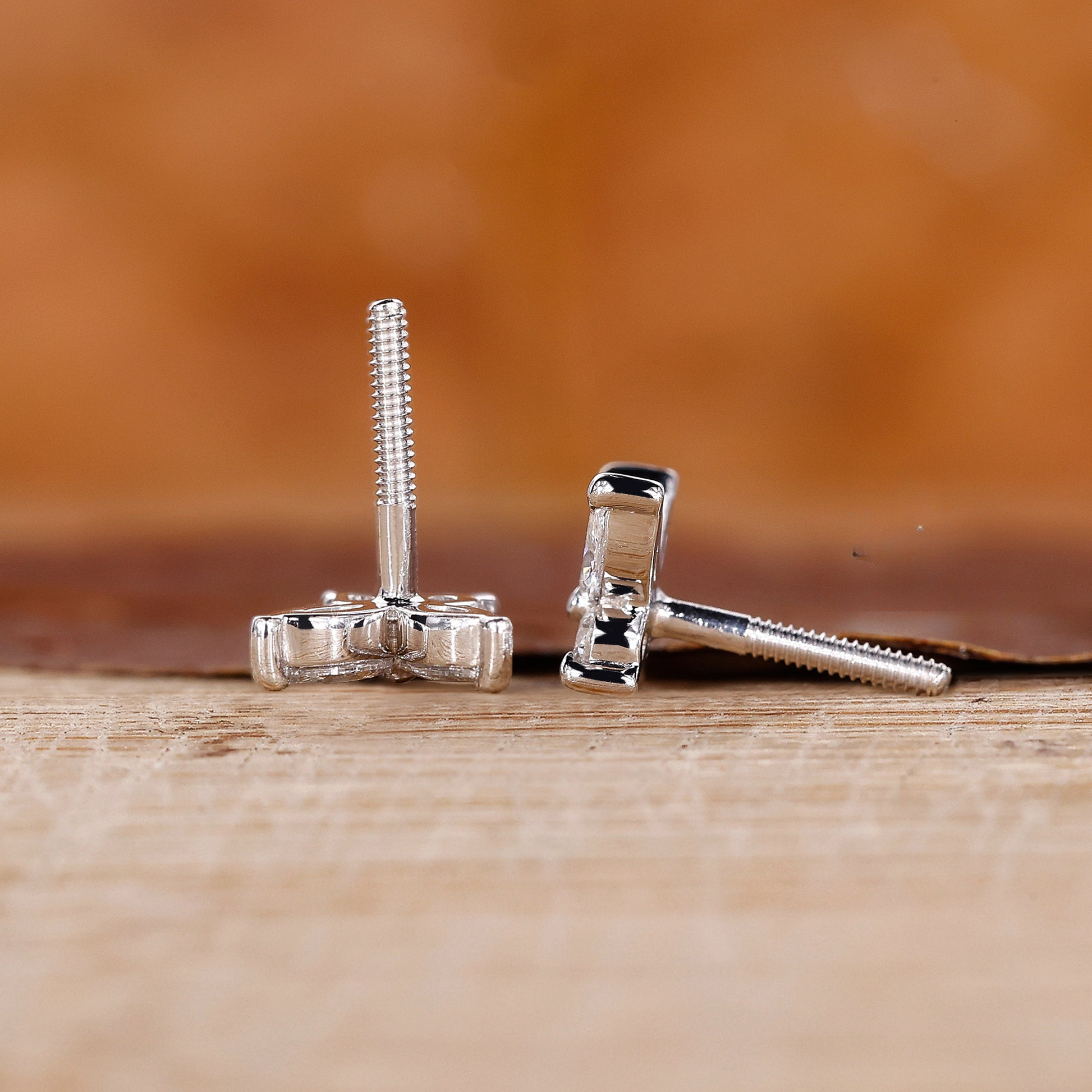 Butterfly Stud Earrings - Marquise And Round Diamonds