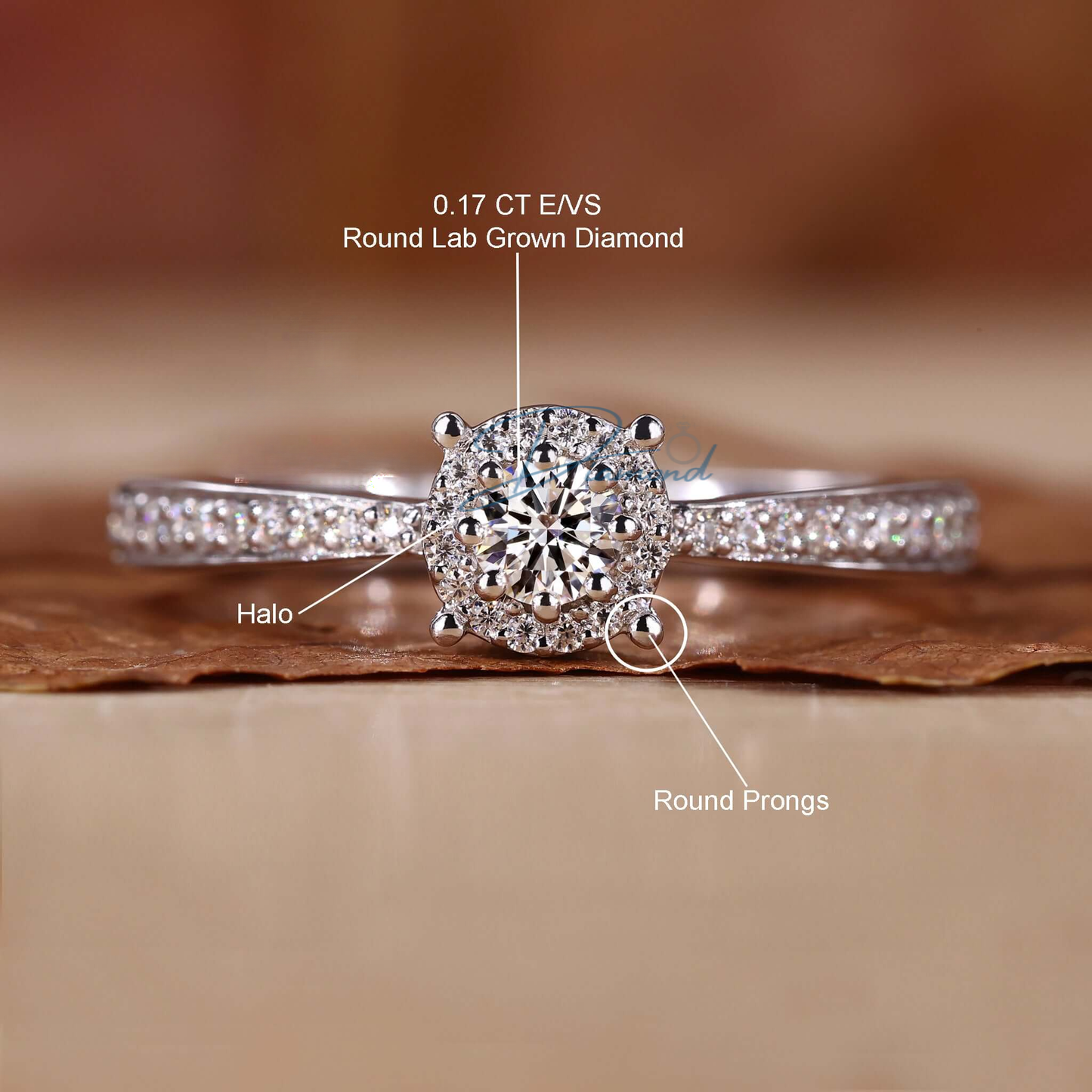 Round Lab Grown Diamond Minimalist Ring