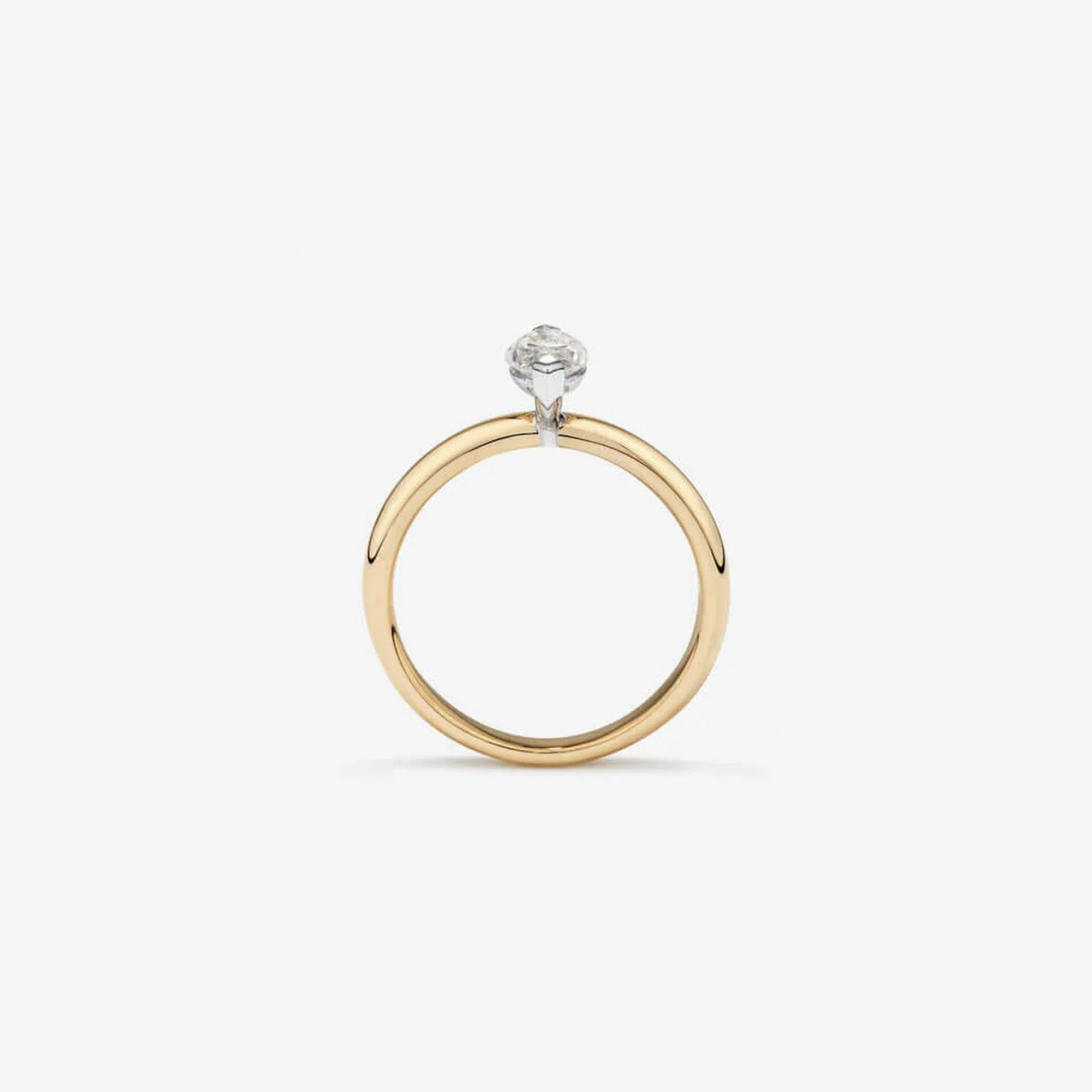 0.70 Carat TW Certified Marquise Cut Diamond Solitaire Engagement Ring in 14kt Yellow and White Gold