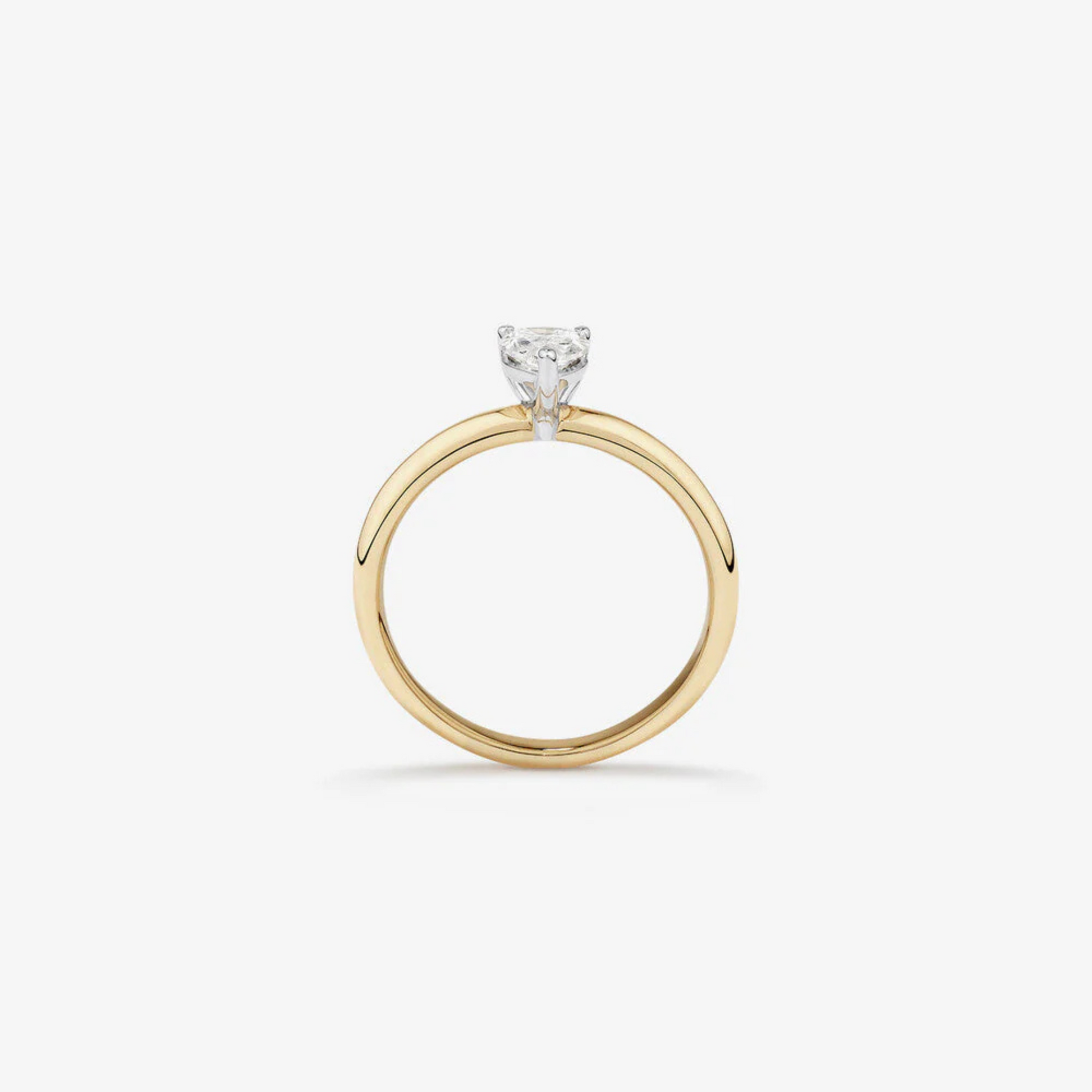 0.70 Carat TW Pear Cut Diamond Solitaire Engagement Ring in 14kt Yellow and White Gold