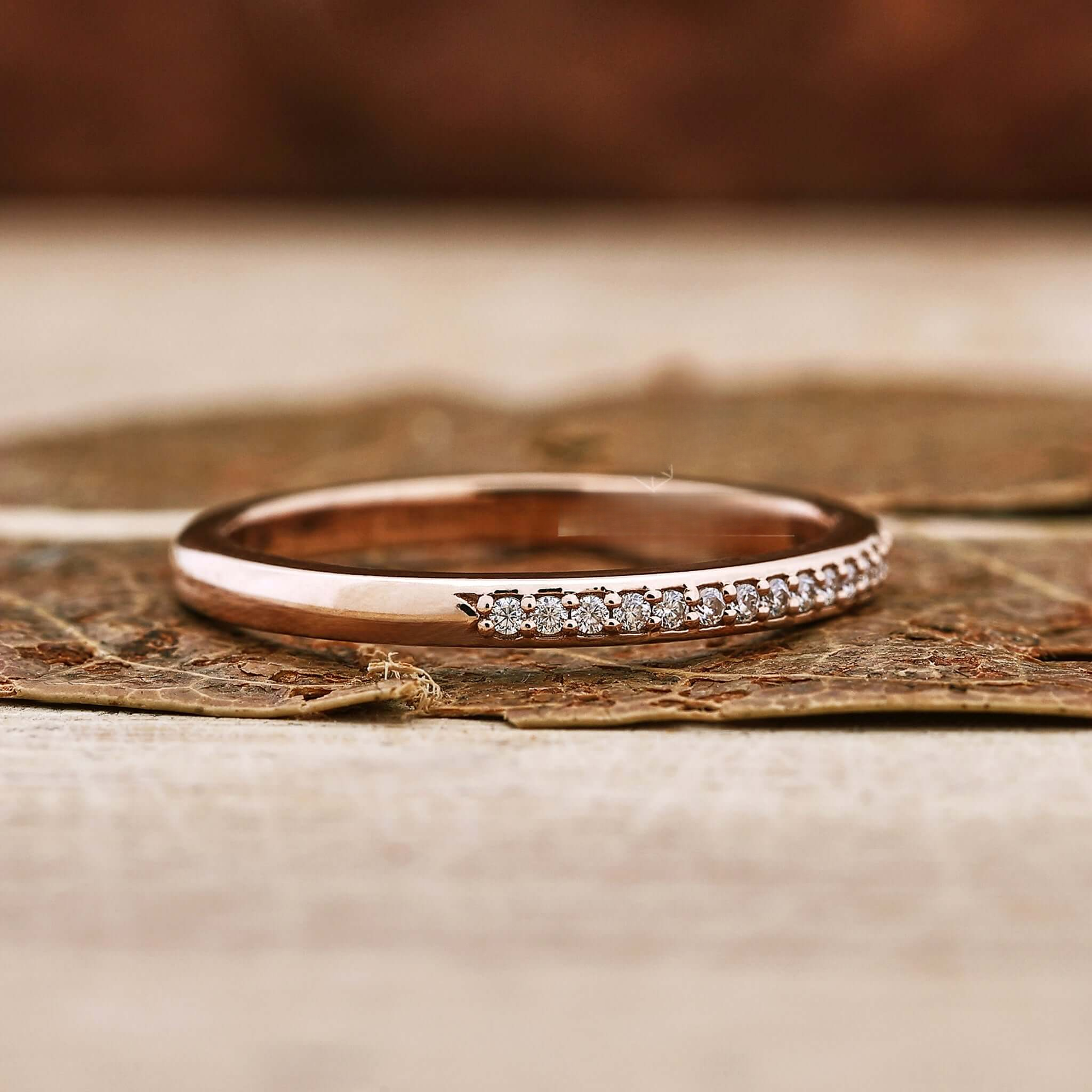 1.0 MM Round Lab Grown Diamond Eternity Wedding Band, Stackable Ring
