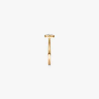 1.25 Carat TW Round Brilliant Laboratory-Grown Diamond Solitaire Bezel Set Engagement Ring in 14kt Yellow Gold