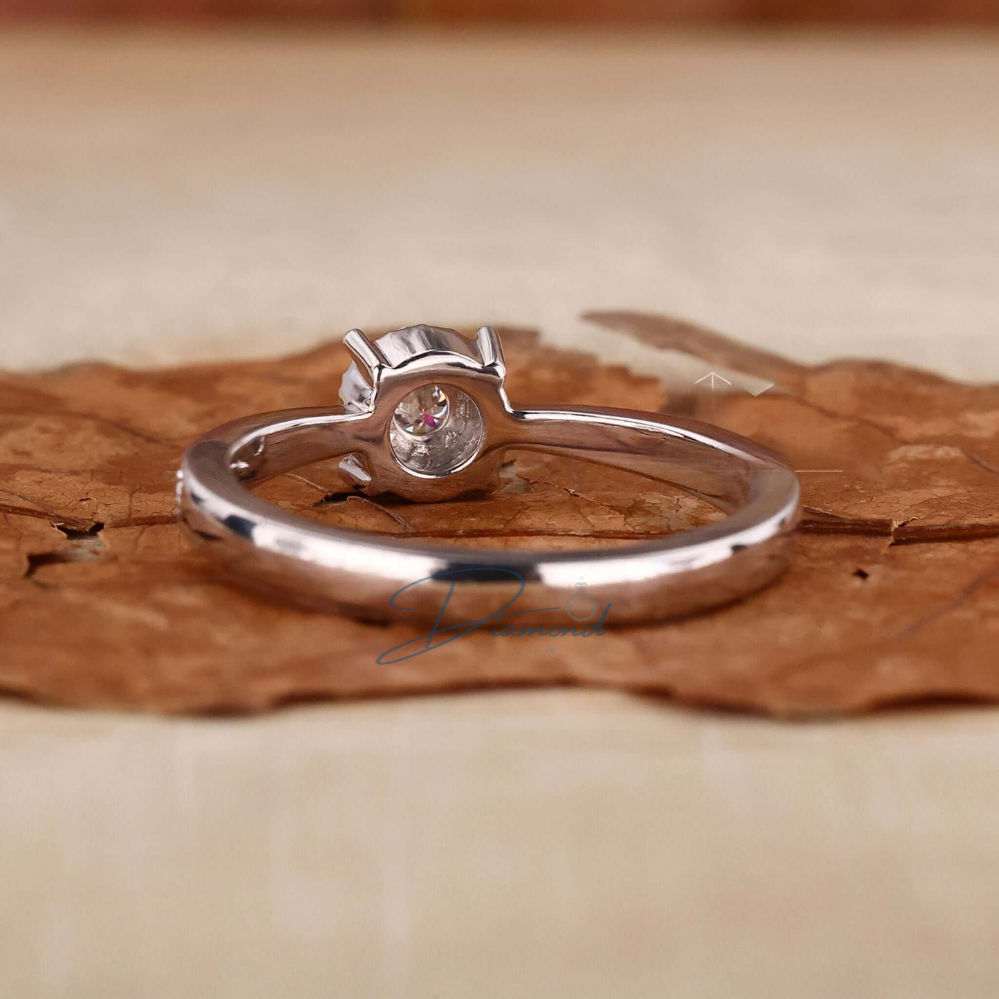 Round Lab Grown Diamond Minimalist Ring