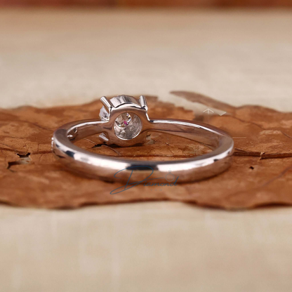 Round Lab Grown Diamond Minimalist Ring
