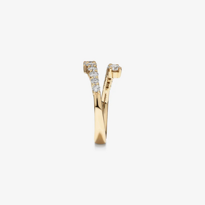 Bypass Ring with 1.00 Carat TW of Diamonds in 14kt Yellow Gold