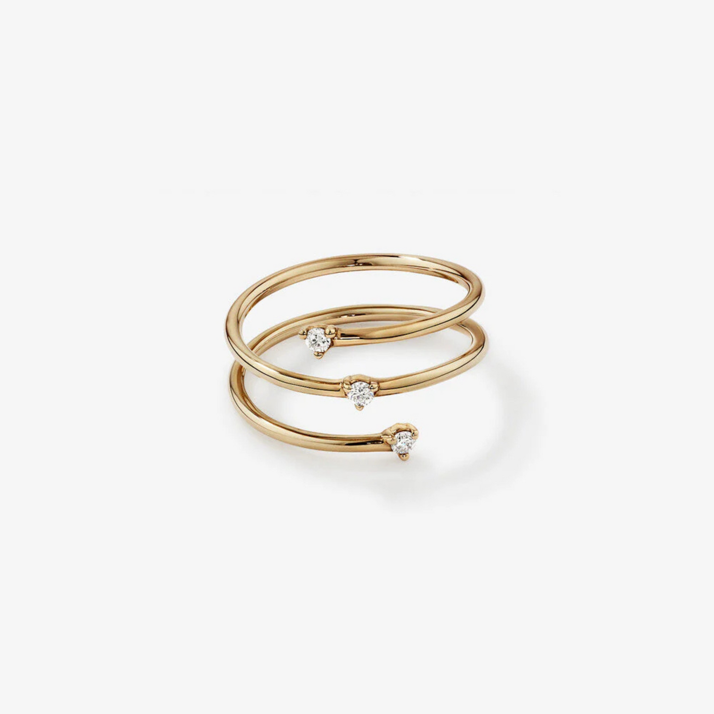 Diamond Accent Wrap Around Ring in 14kt Yellow Gold