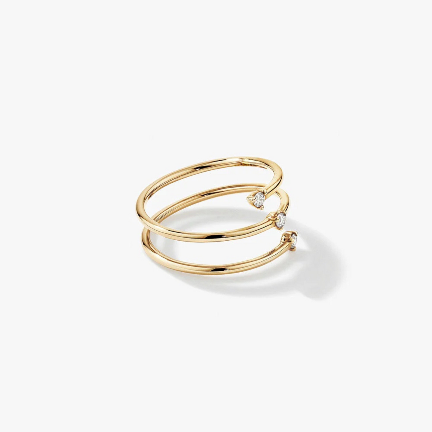 Diamond Accent Wrap Around Ring in 14kt Yellow Gold