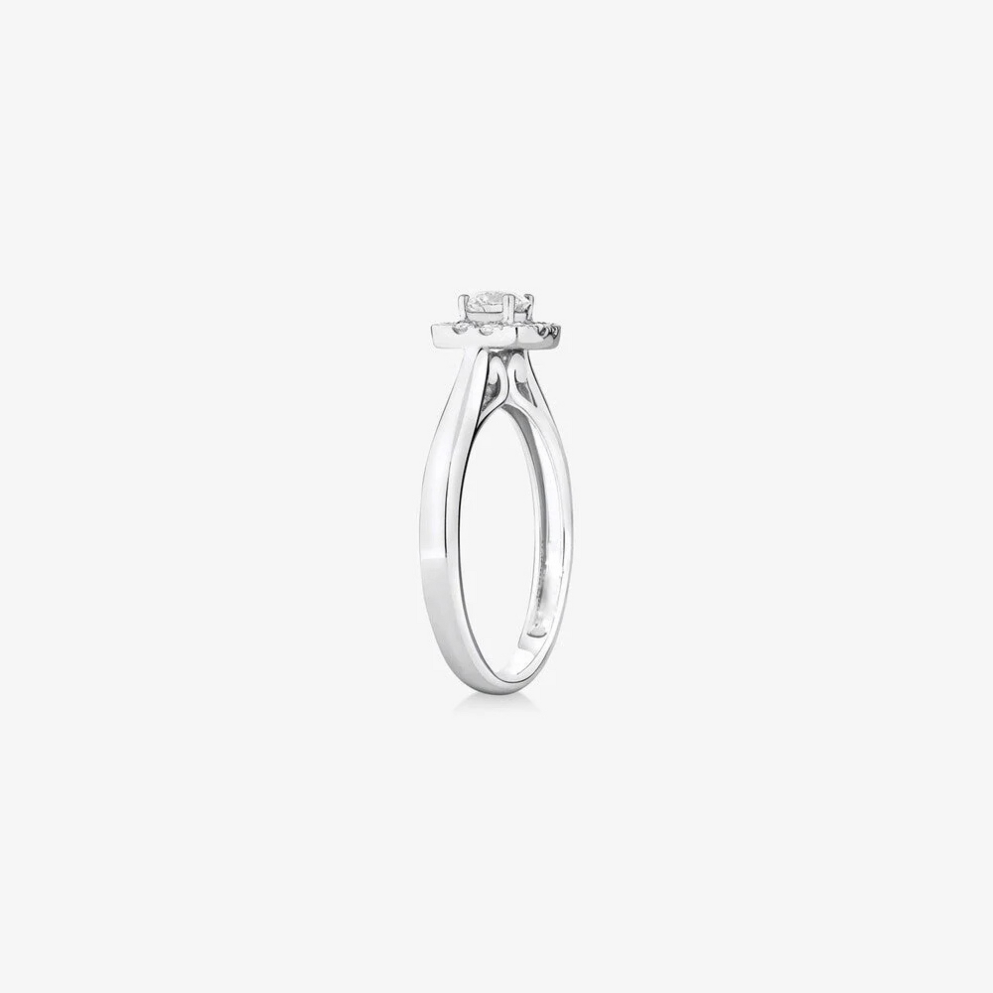 Engagement Ring with 0.50 Carat TW of Diamonds in 14kt White Gold