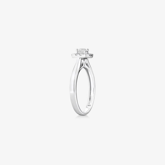 Engagement Ring with 0.50 Carat TW of Diamonds in 14kt White Gold