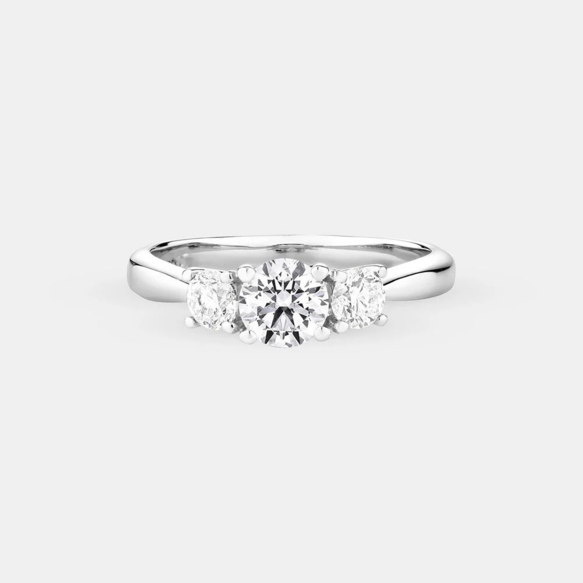 Engagement Ring with 1 Carat TW of Diamonds in 14kt White Gold
