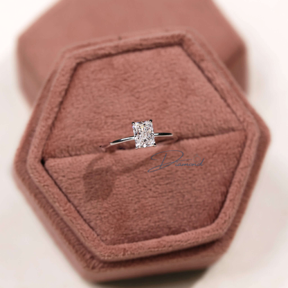 Radiant Cut Lab Grown Diamond Solitaire Engagement Ring