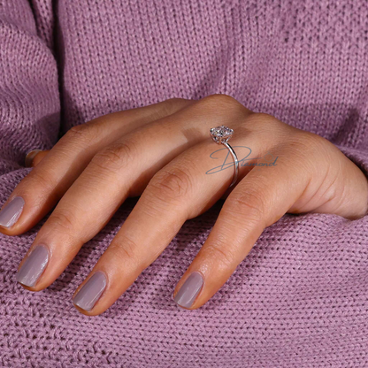 Radiant Cut Lab Grown Diamond Solitaire Engagement Ring