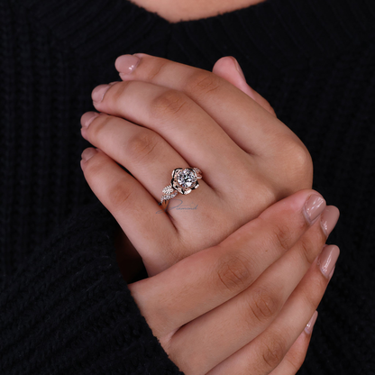 Round Cut Diamond Ring: Nature's Charm for Your Engagement