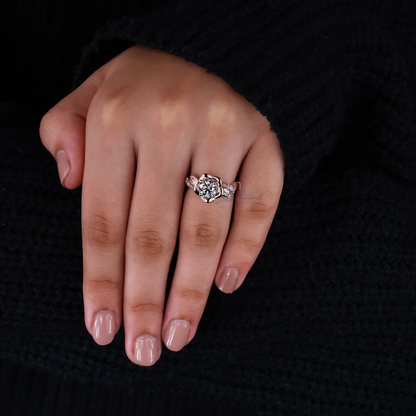 Round Cut Diamond Ring: Nature's Charm for Your Engagement