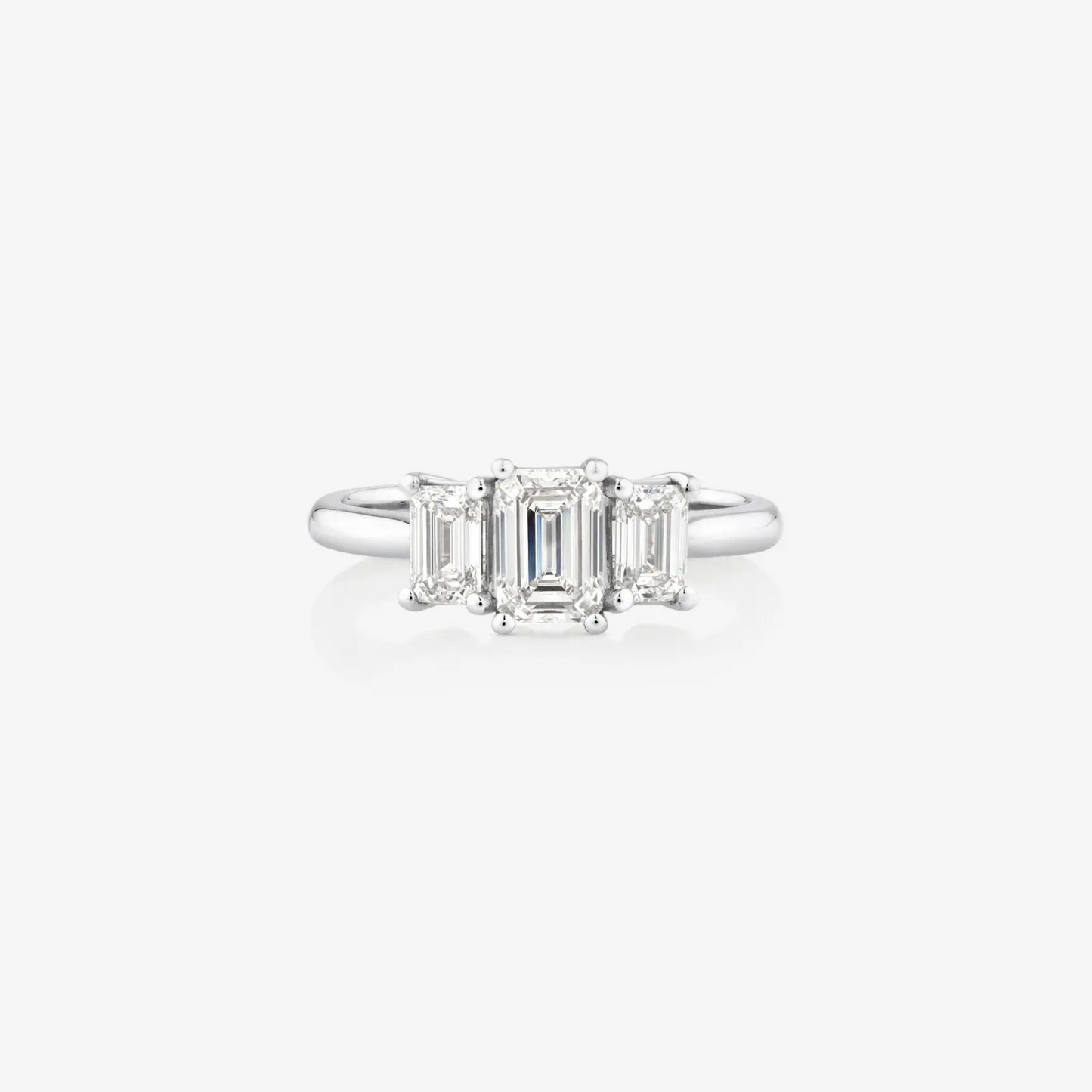 Three Stone Engagement Ring with 1.30 Carat TW of Laboratory-Grown Diamonds