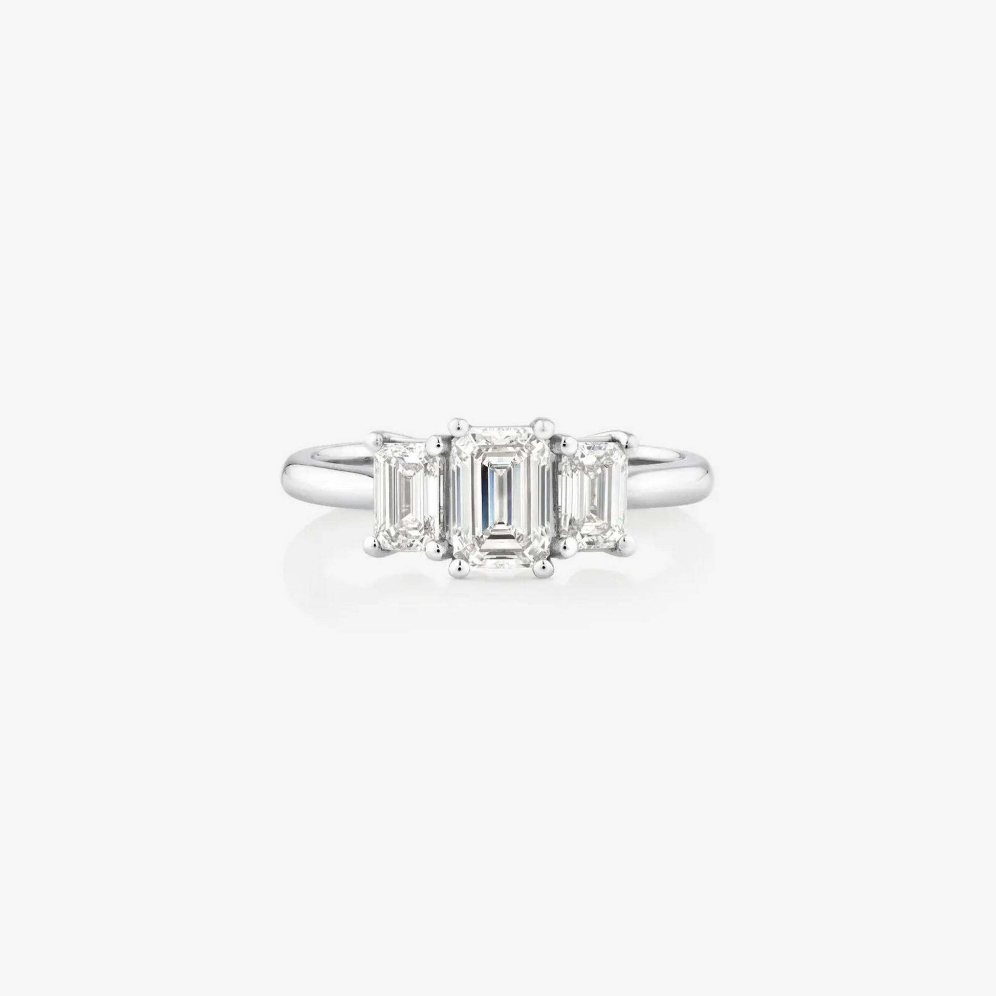 Three Stone Engagement Ring with 1.30 Carat TW of Laboratory-Grown Diamonds