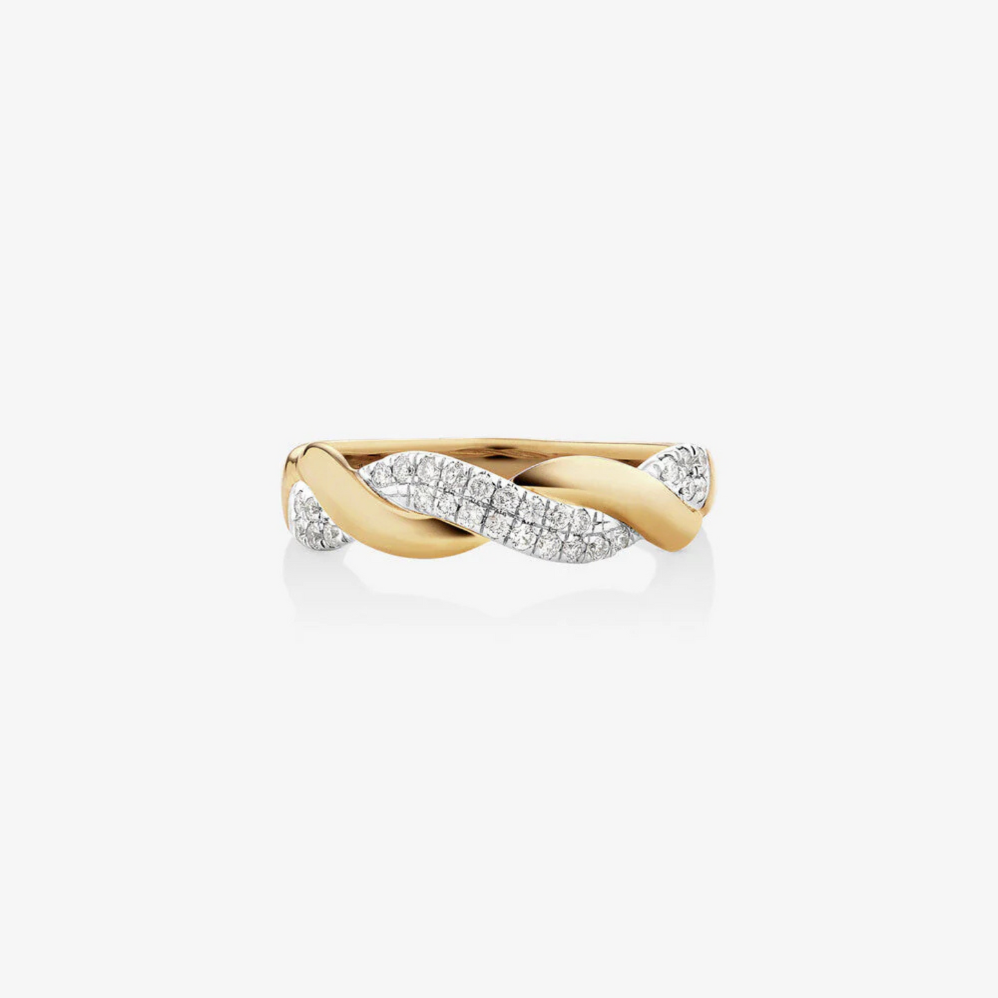 Twist Ring with 1/5 Carat TW of Diamonds in 14kt Yellow Gold
