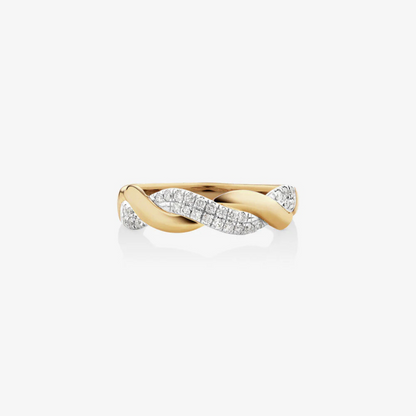 Twist Ring with 1/5 Carat TW of Diamonds in 14kt Yellow Gold