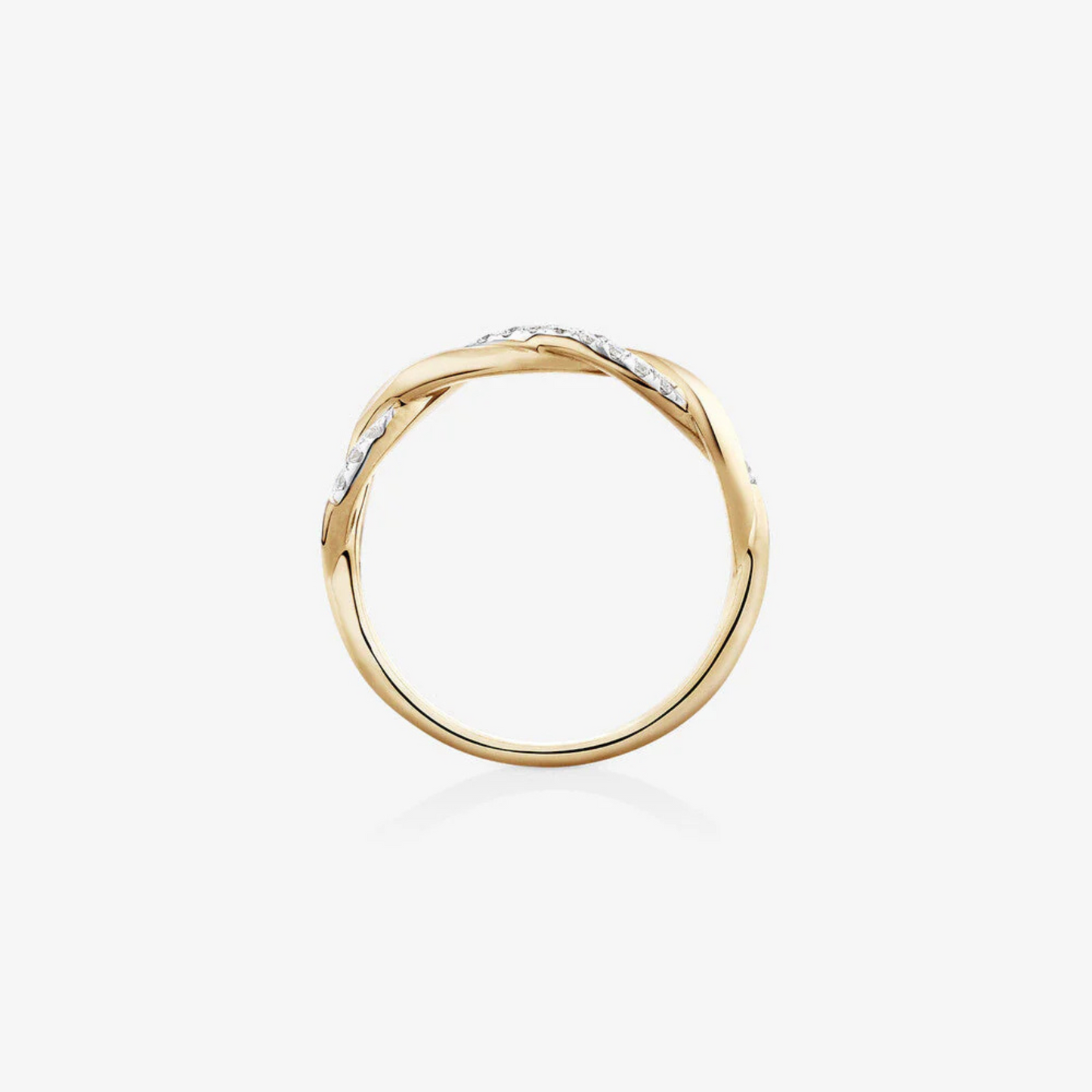 Twist Ring with 1/5 Carat TW of Diamonds in 14kt Yellow Gold