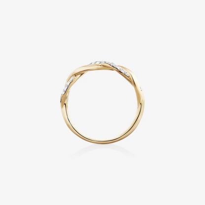 Twist Ring with 1/5 Carat TW of Diamonds in 14kt Yellow Gold