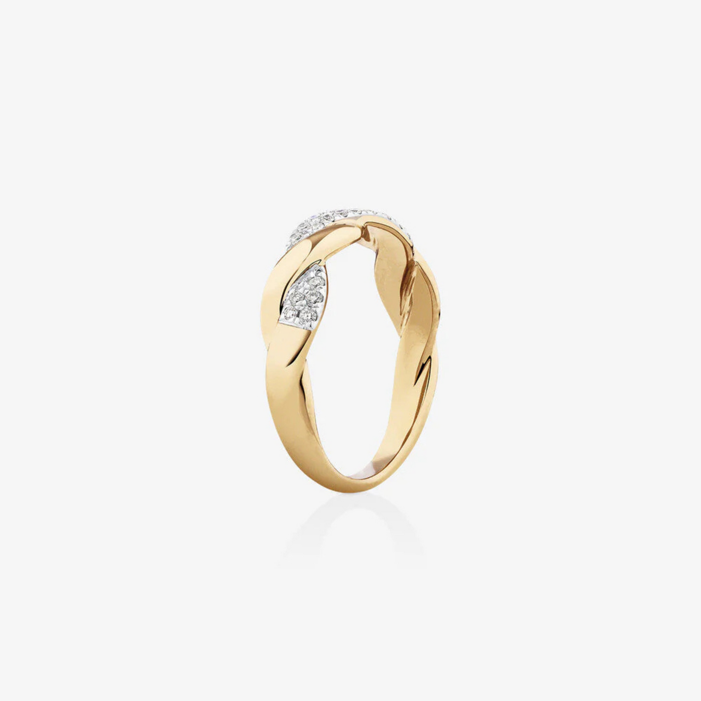 Twist Ring with 1/5 Carat TW of Diamonds in 14kt Yellow Gold