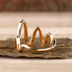 Heart Beat Style Ring With Round Lab Grown Diamonds