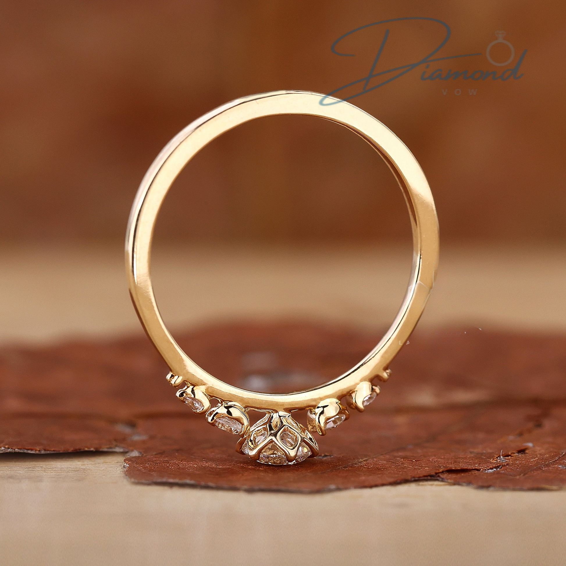 5 Stone Engagement Ring with Round Diamonds