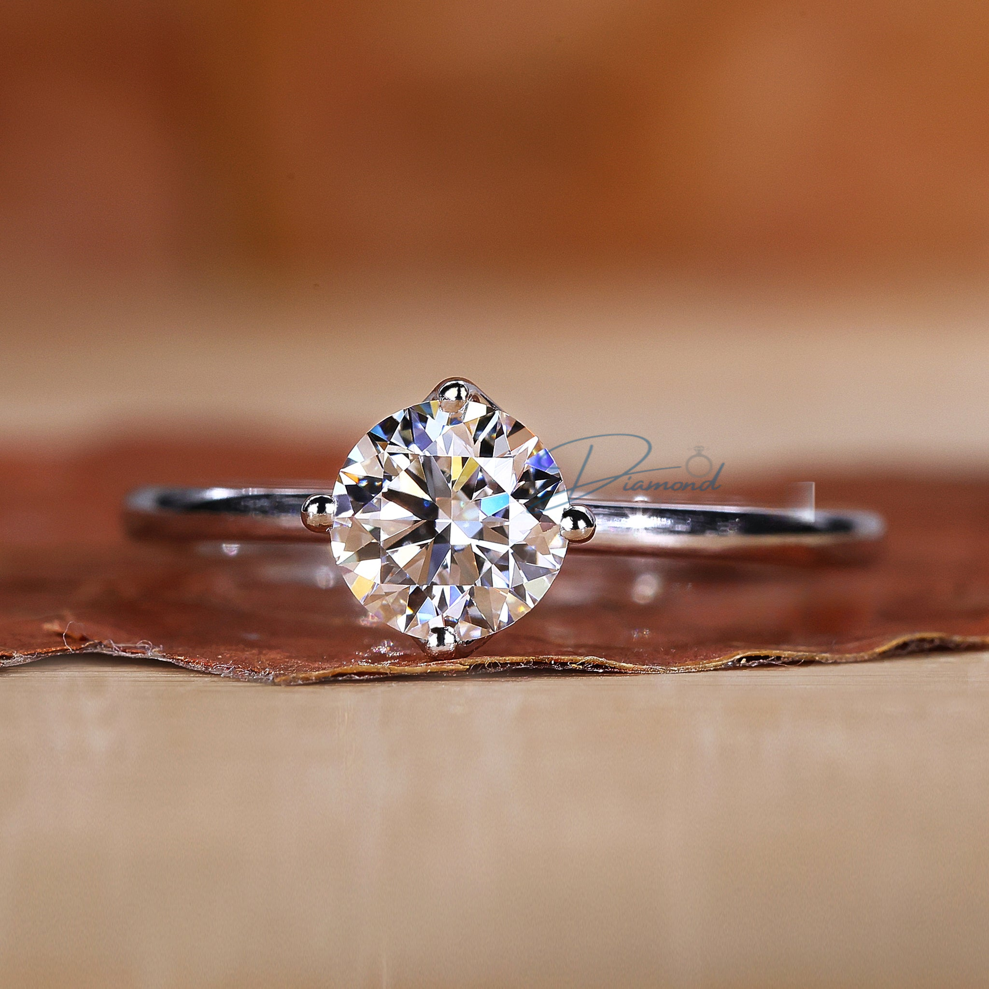 Round Brilliant Cut Diamond Ring - Solitaire Style