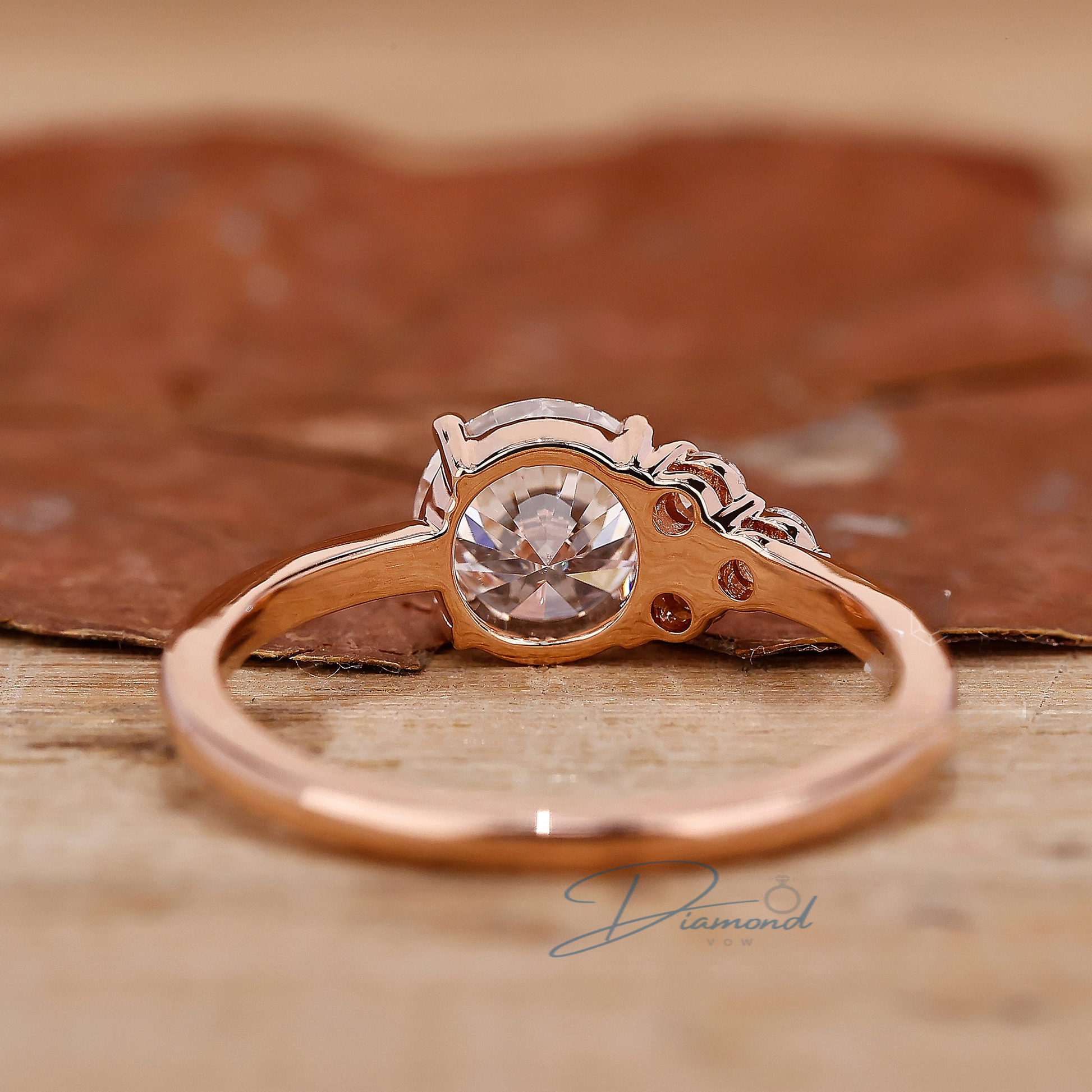 Asymmetrical Ring - Round Brilliant Cut